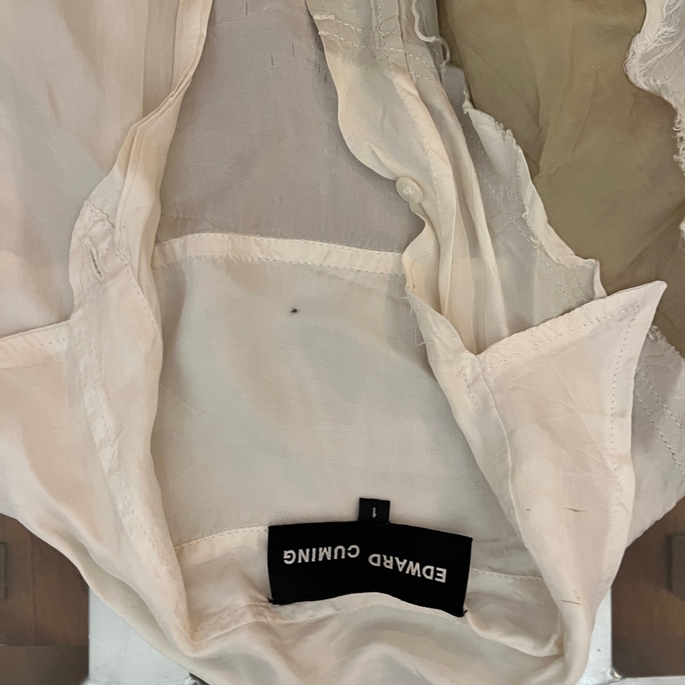 Edward Cuming Sheer Cream Blouse